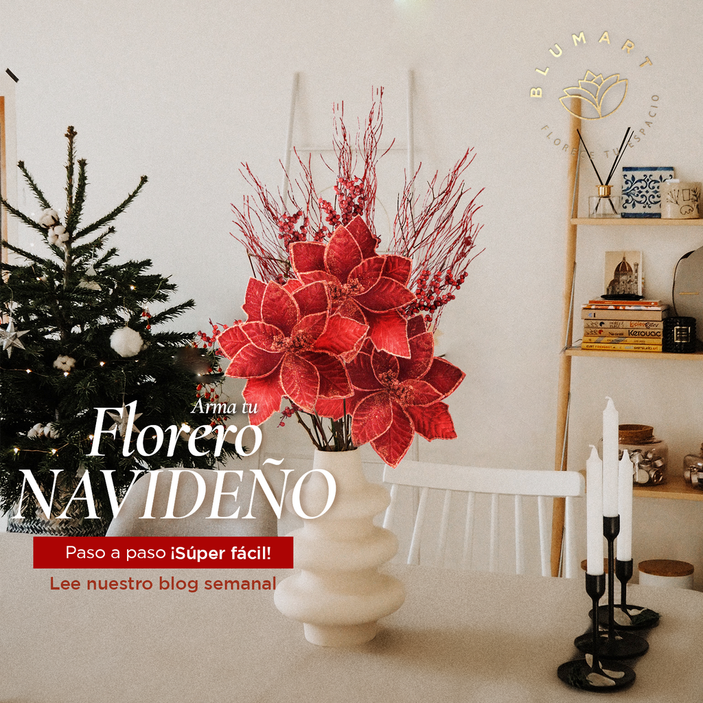 Arma tu florero navideño 🎄 paso a paso.