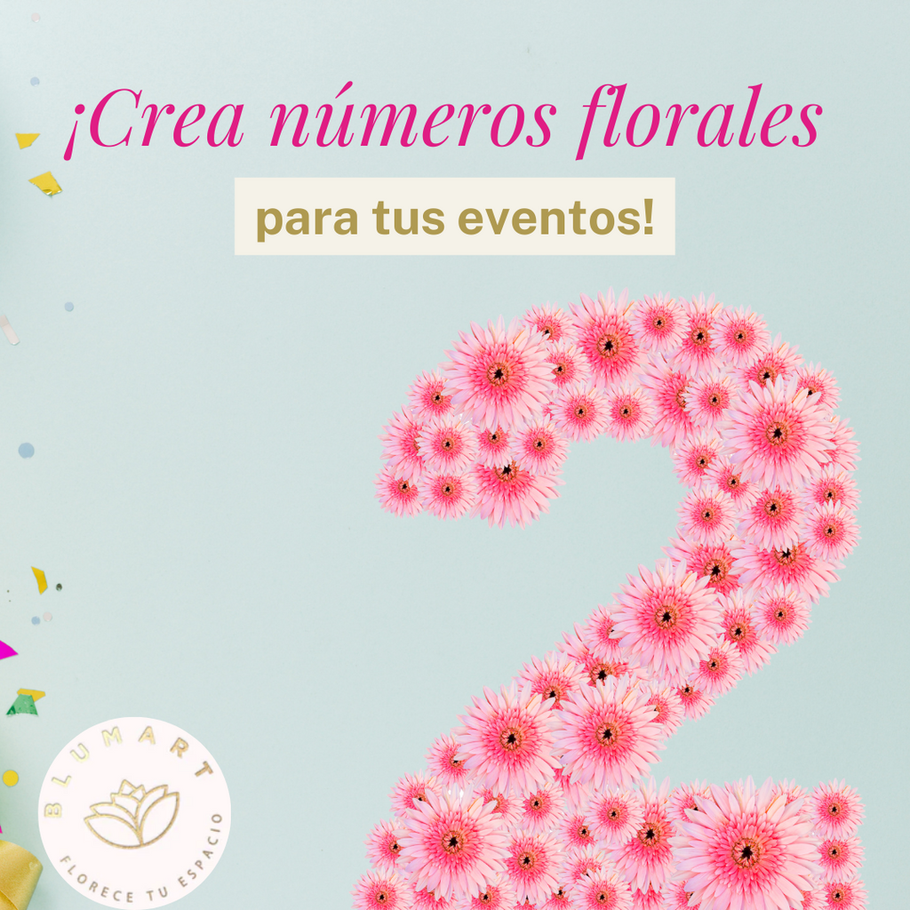 ¡Crea números florales para tus eventos!