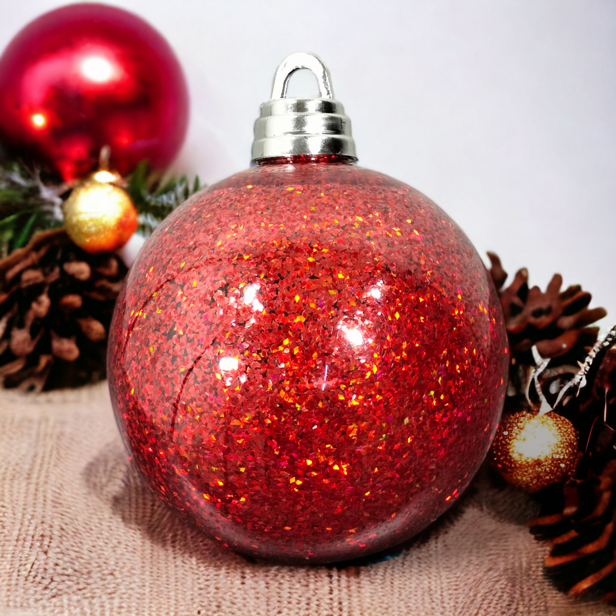 Esferas Navideñas Brillantes 18 cm ESF0087RJ