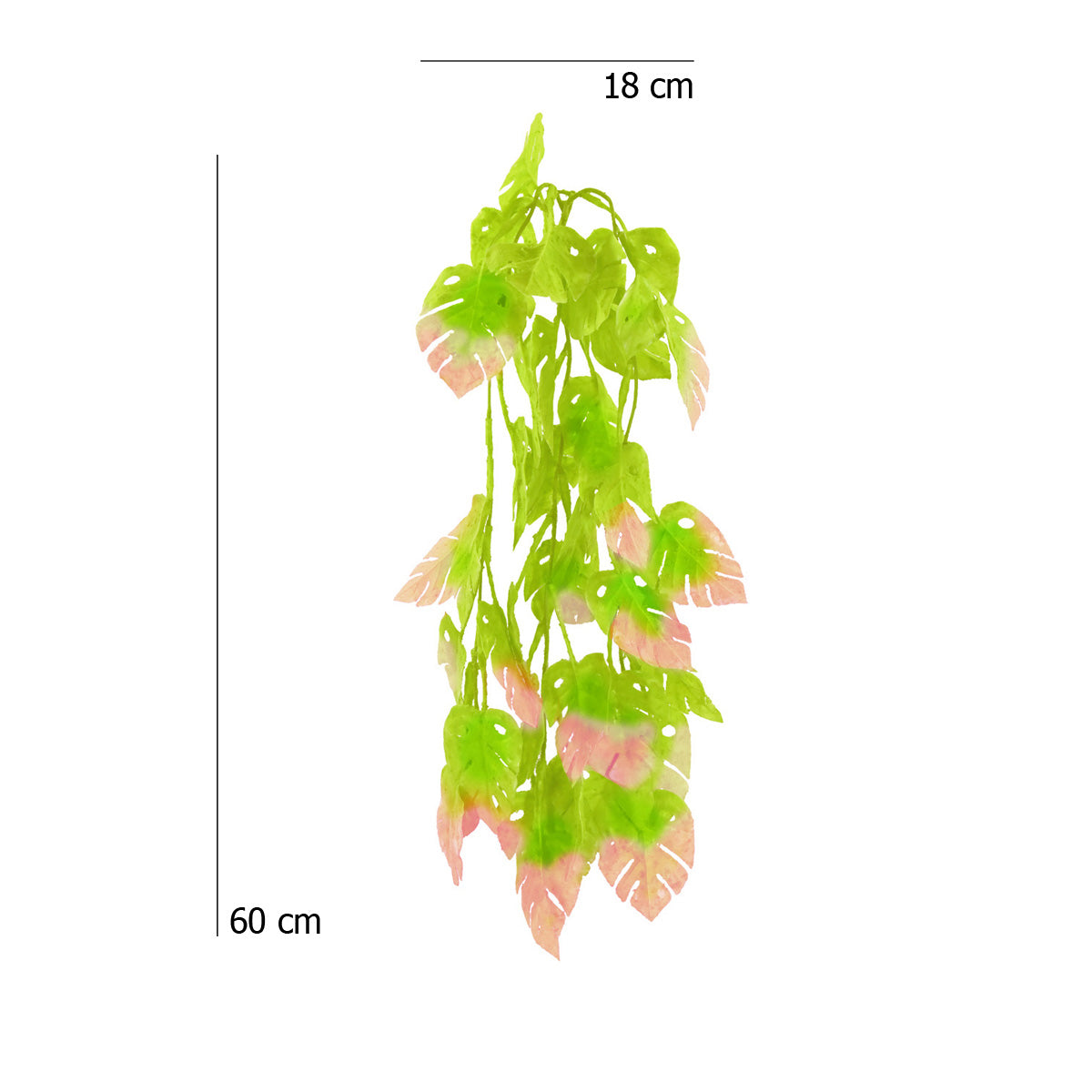 Paquete 6 Pz Follaje Colgante Garra / Monstera Artificial AR187