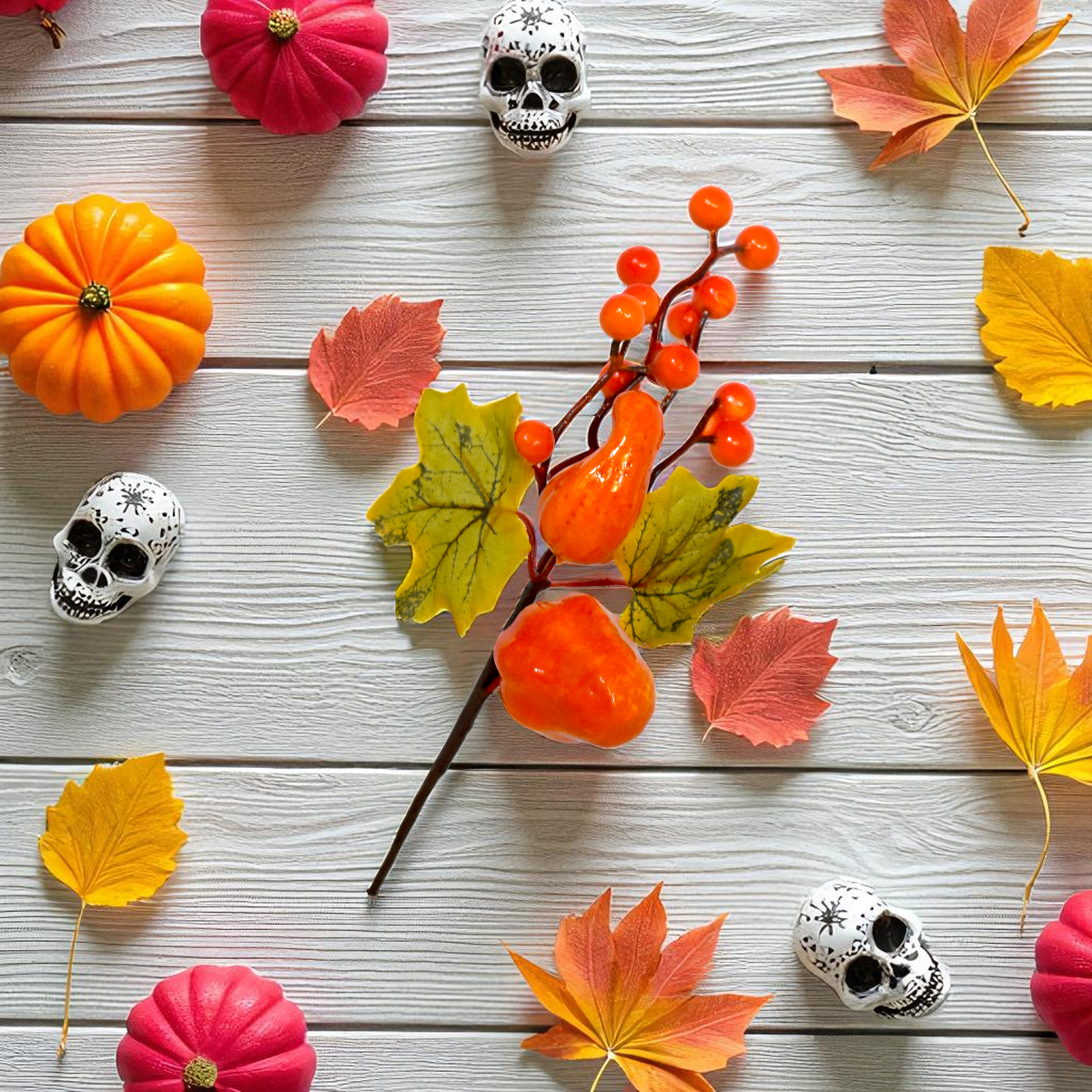 Pick Otoñal de Calabazas y Hojas SZ5861477