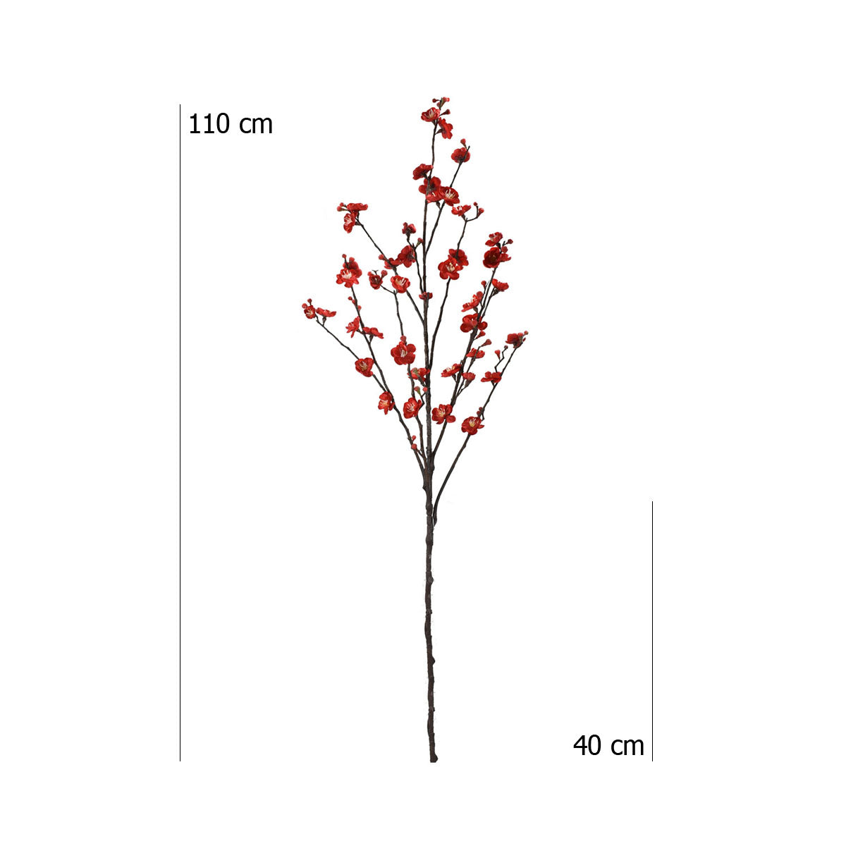Vara de Flor de Cerezo Artificial Rojo D0007