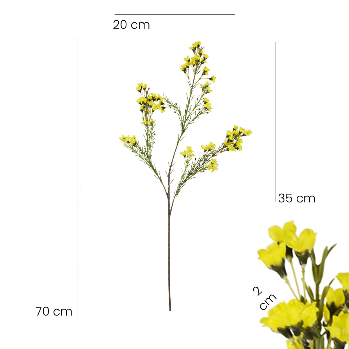 Paquete 12 Pz Vara de Flor Silvestre Artificial JHP002