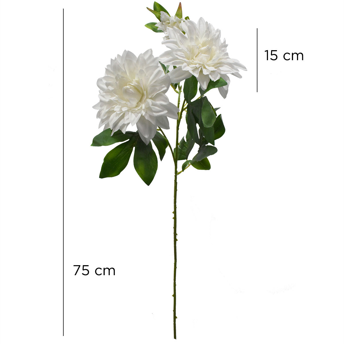 Vara de Dalia Artificial Blanco AR095
