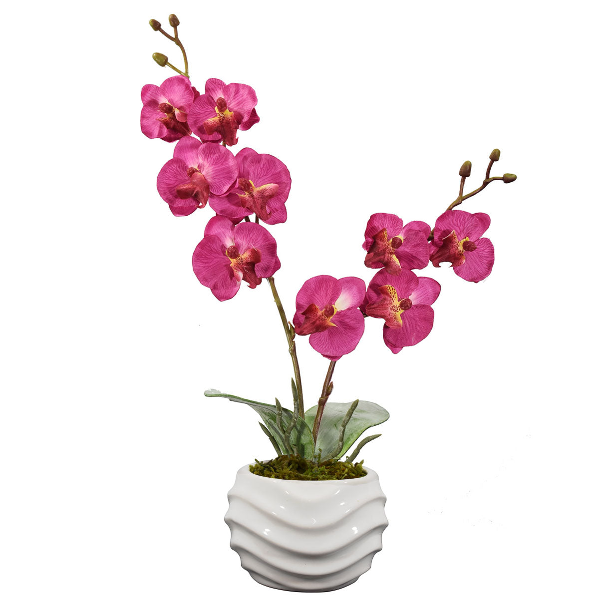 Arreglo Floral De Mini Orquídeas artificiales Fucsia