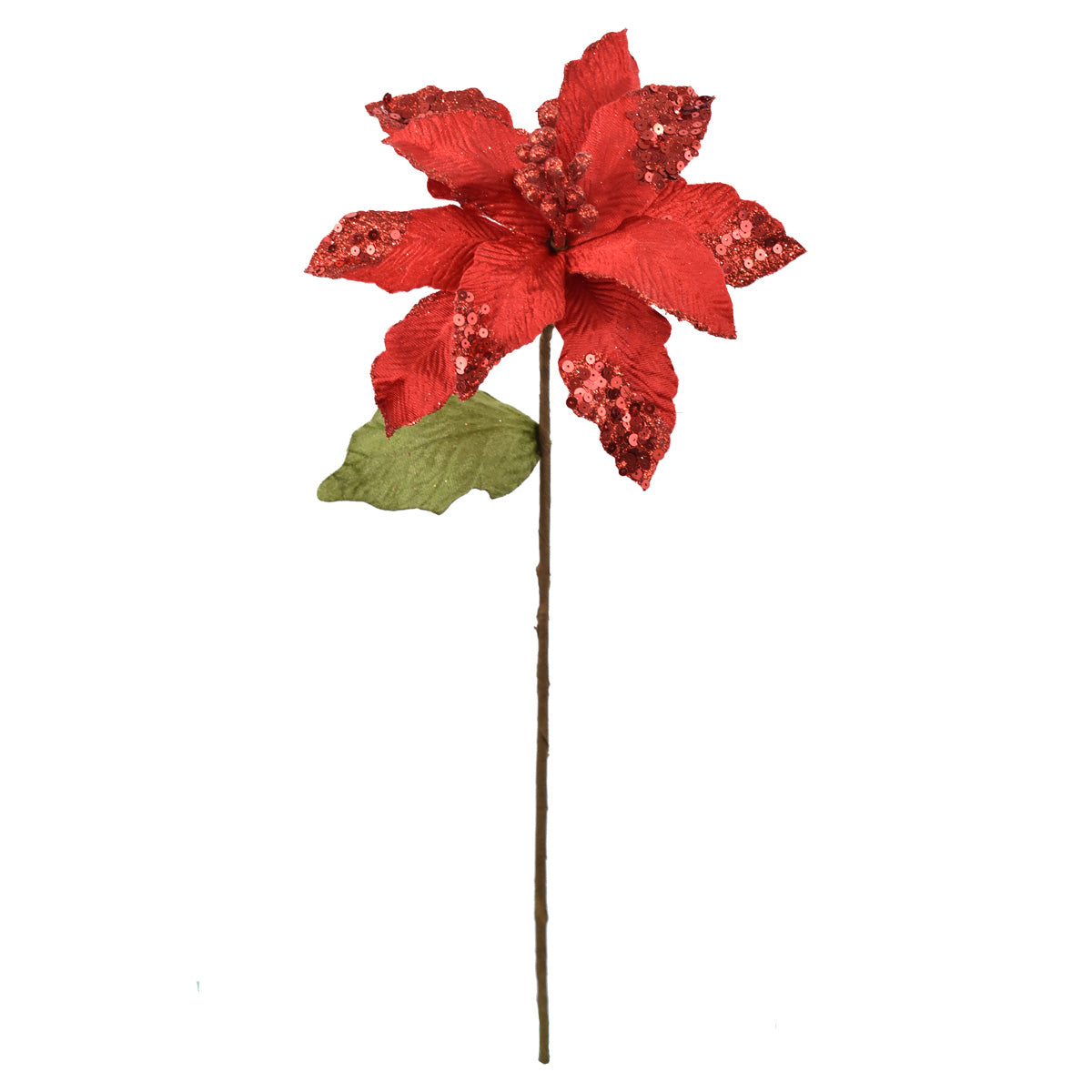 Nochebuena Artificial con Lentejuelas 50460