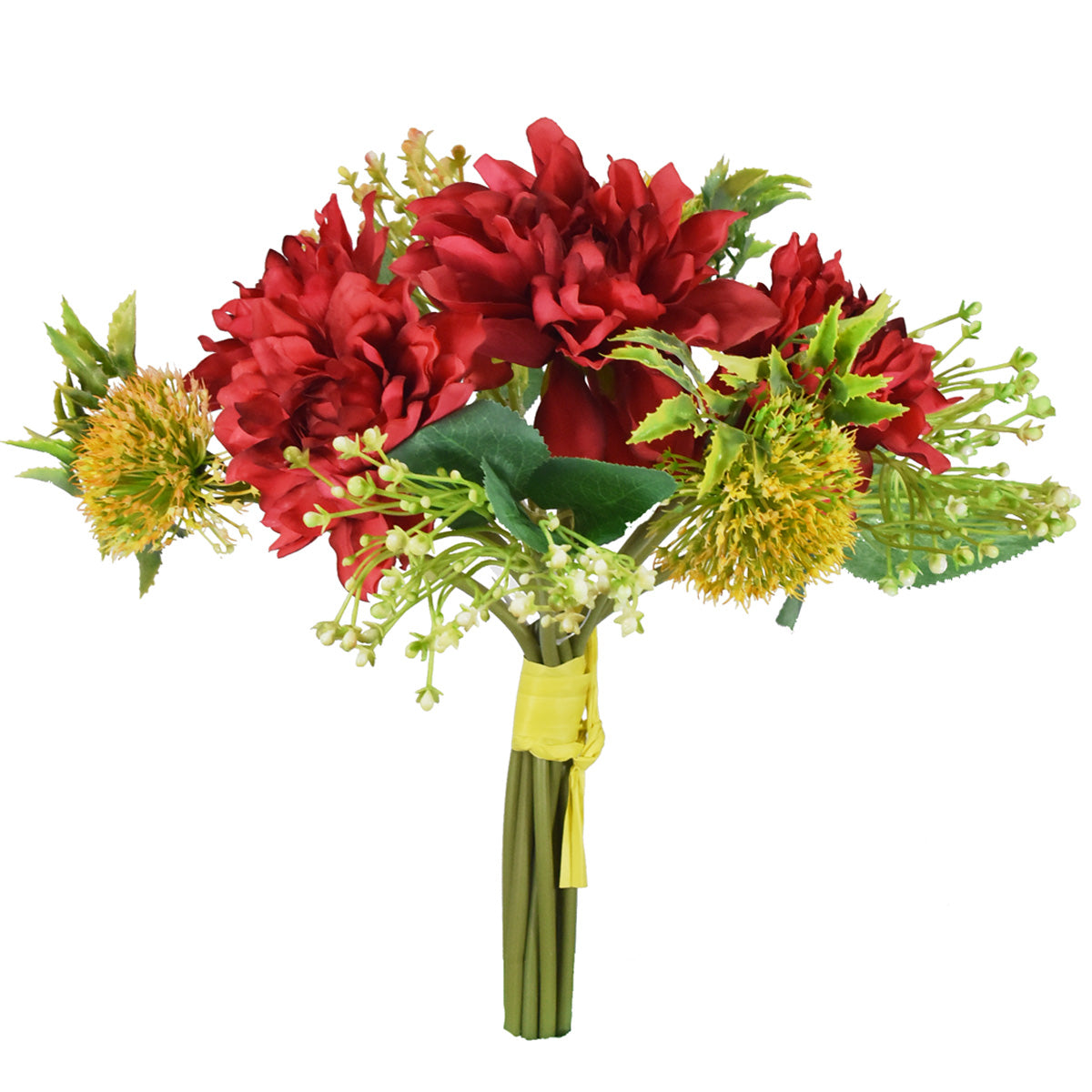 Bouquet Artificial de Dalias Rojo HY166010