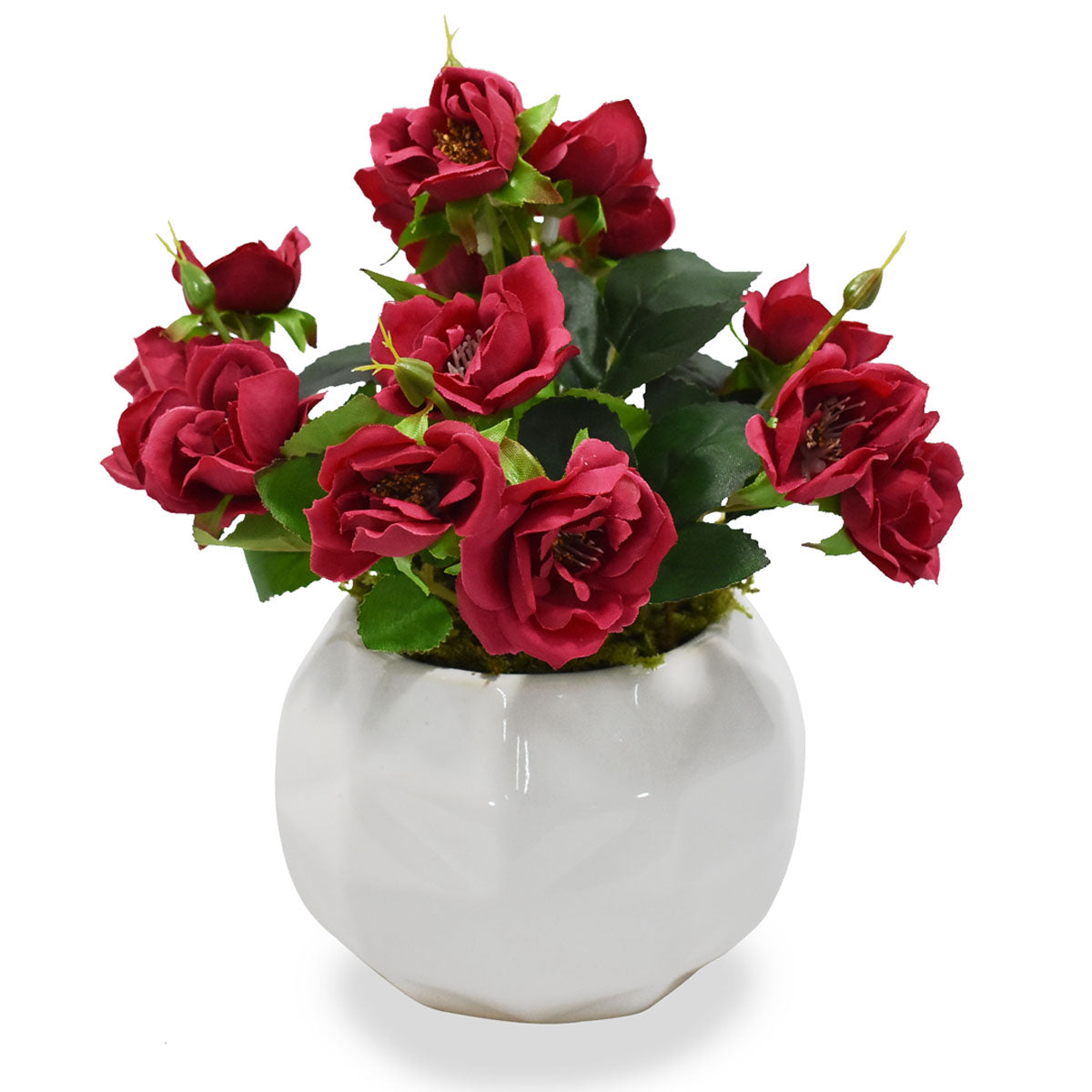 Arreglos Florales Artificiales Rosa Otoñales Rojo