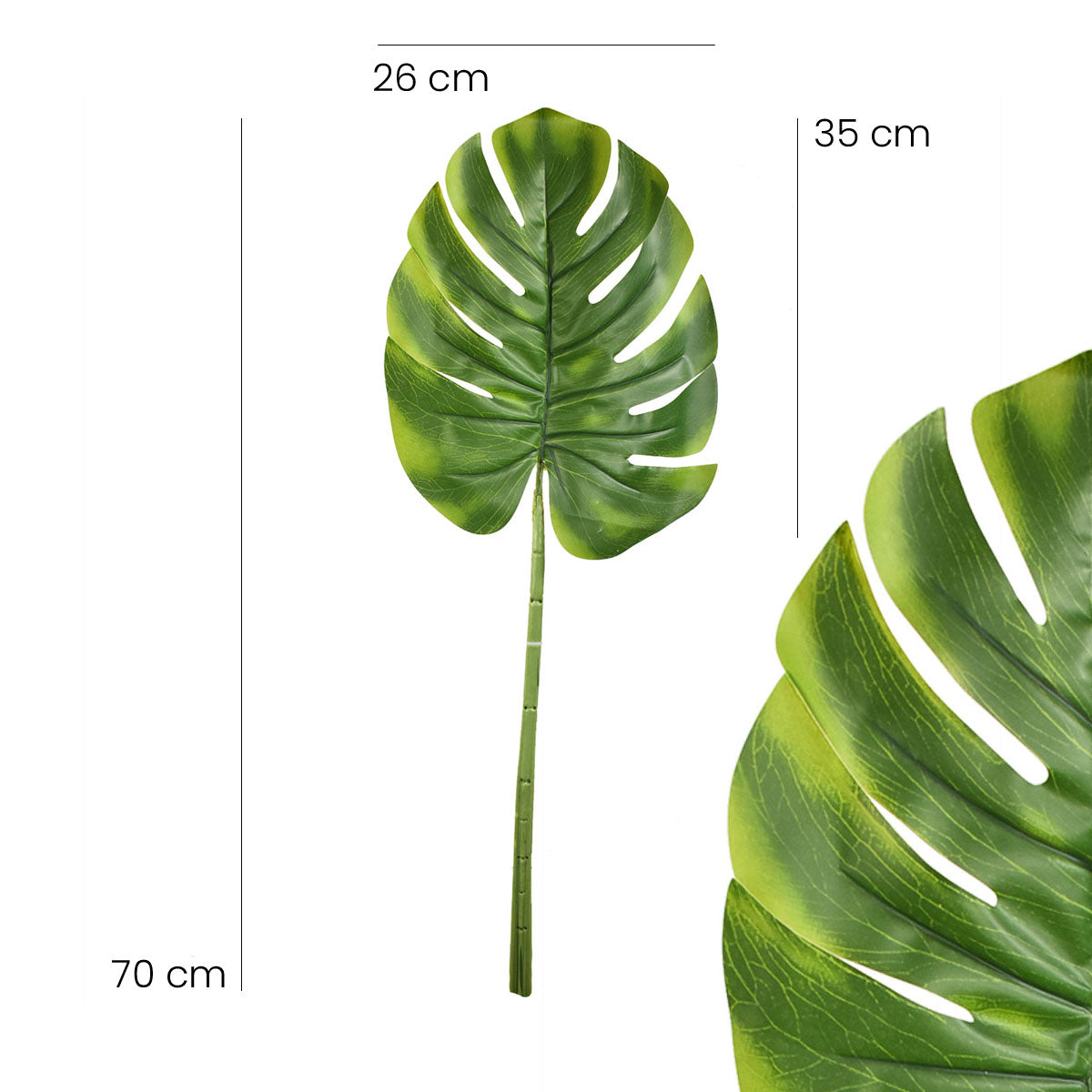 Hoja Monstera Grande Artificial Paquete 12 Pz YS011