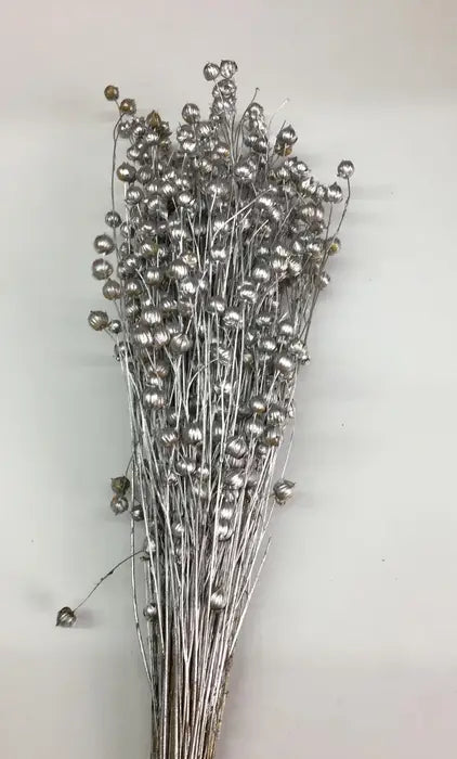 Ramo Lino Seco Plata Perlillas 50cm 320010PL