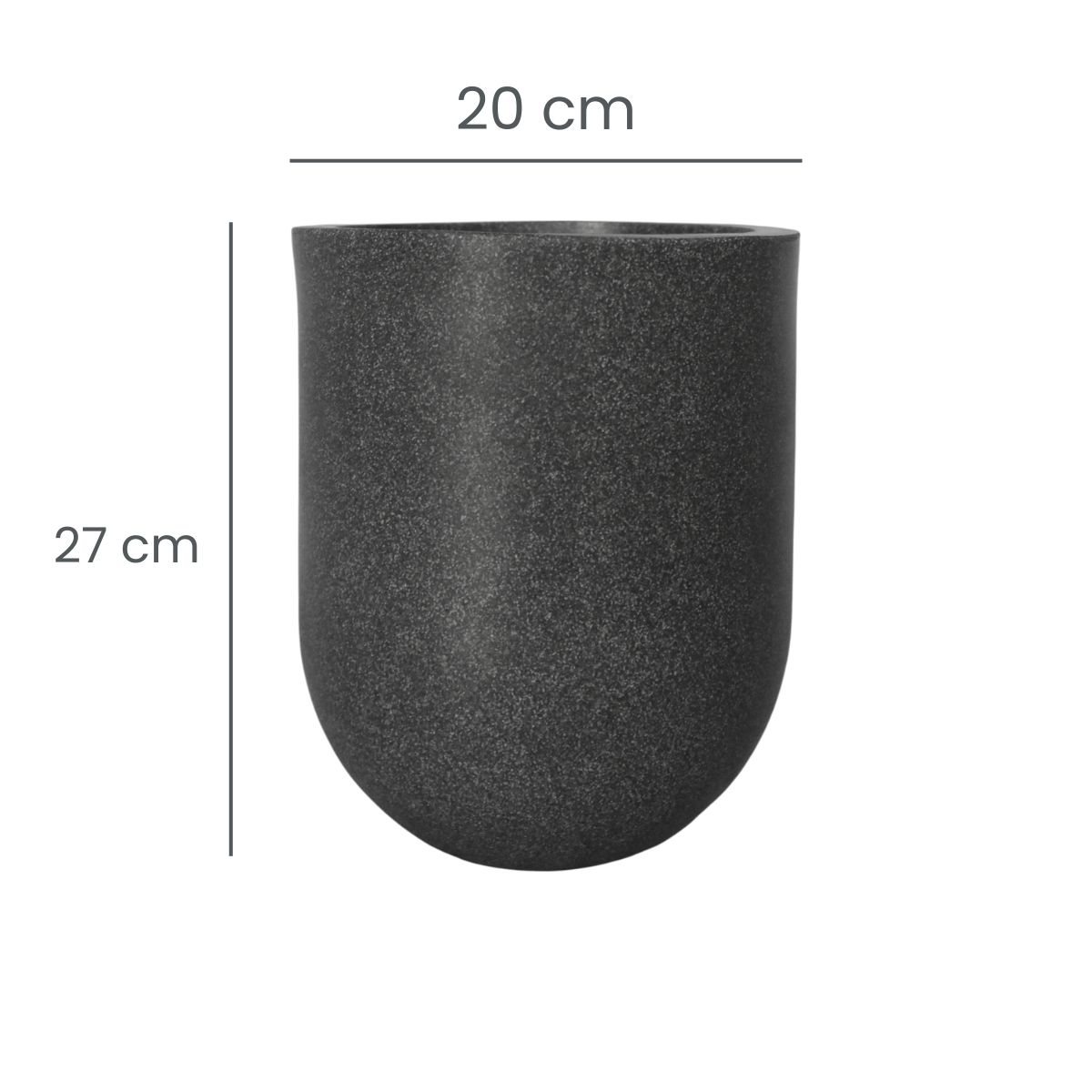 Maceta Gota Gris Granito Polietileno 20 cm AKBA20GG