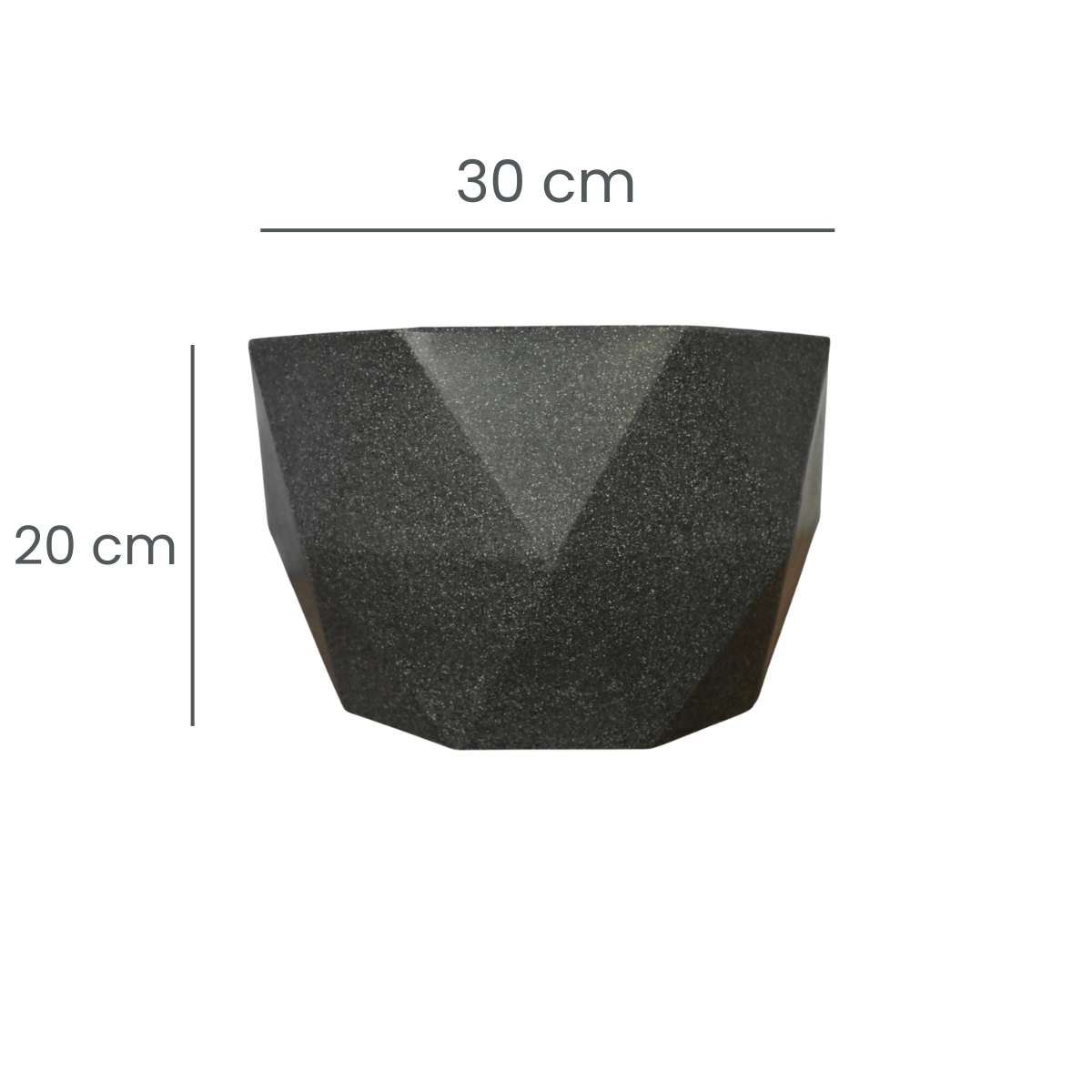 Maceta Octagonal Gris Granito Polietileno 30 cm AKOC30GG