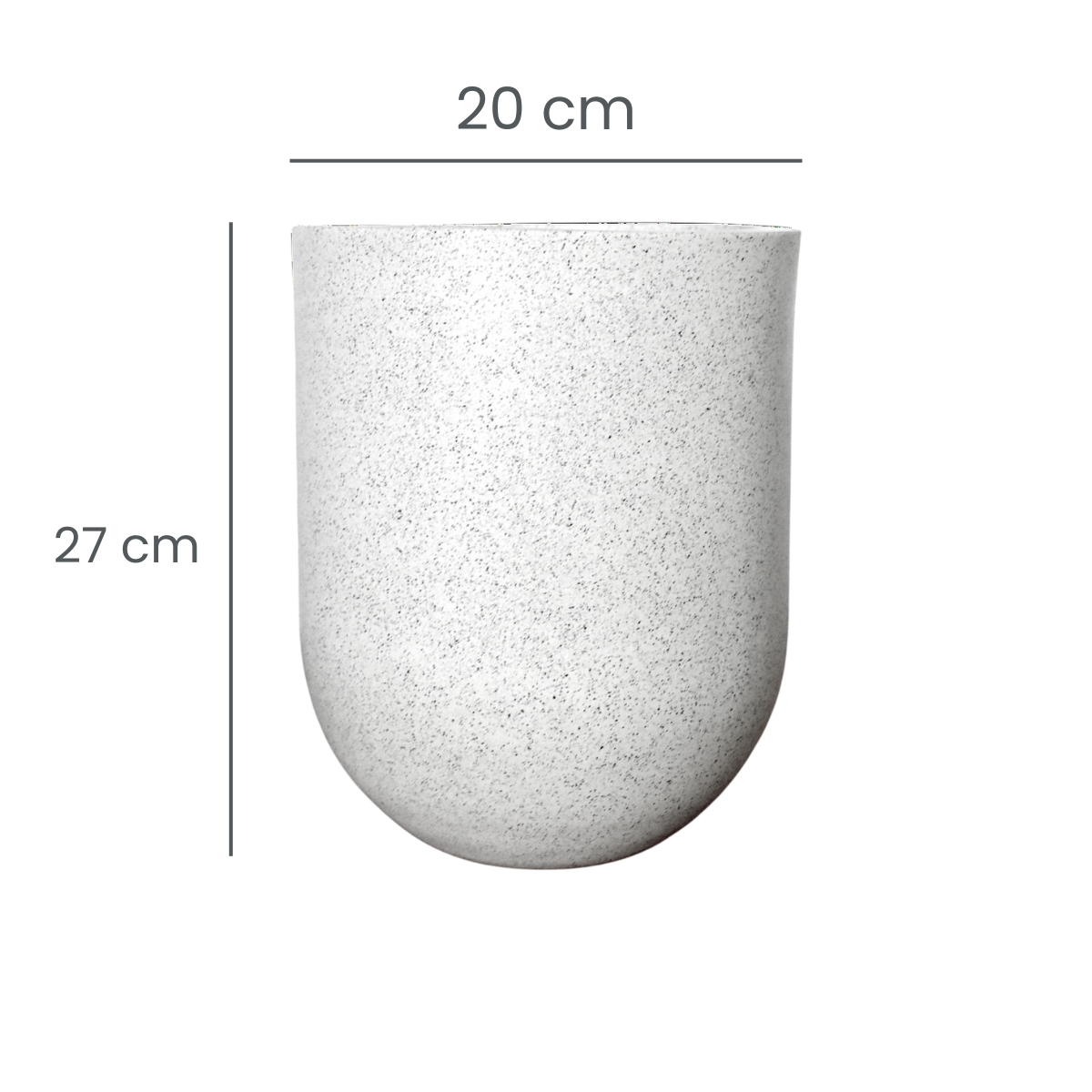Maceta Gota Blanco Granito Polietileno 20 cm AKBA20BG