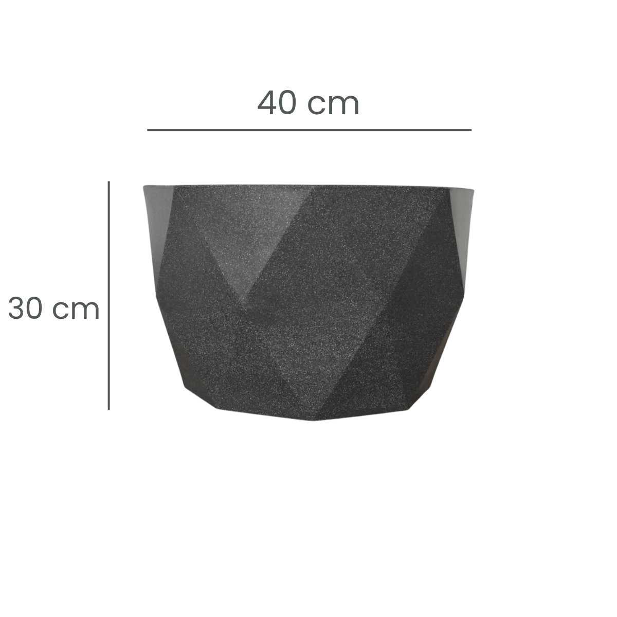 Maceta Octagonal Gris Granito Polietileno 40 cm AKOC40GG