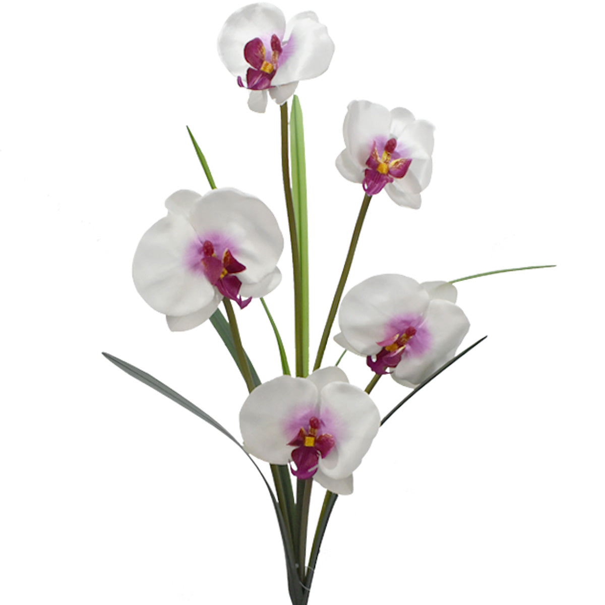 Vara de Orquídea Mariposa Artificial Blanco Lila D0015CR