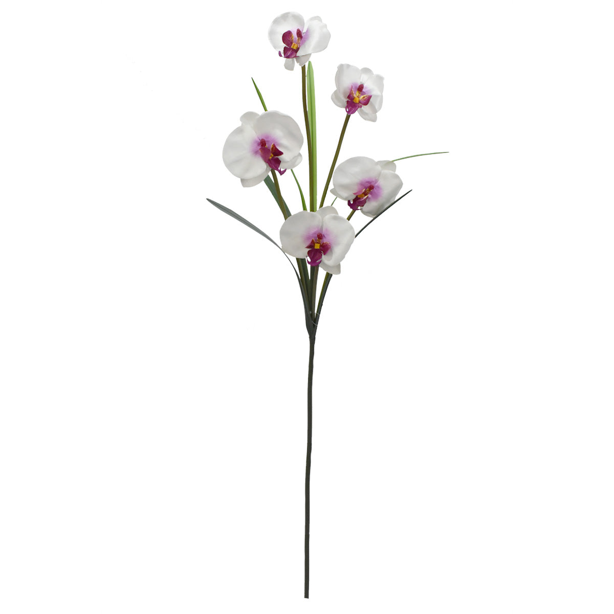 Vara de Orquídea Mariposa Artificial Blanco Lila D0015CR