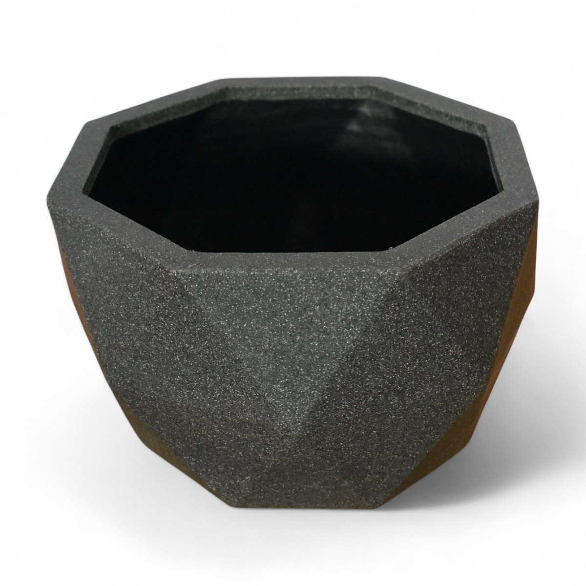 Maceta Octagonal Gris Granito Polietileno 30 cm AKOC30GG