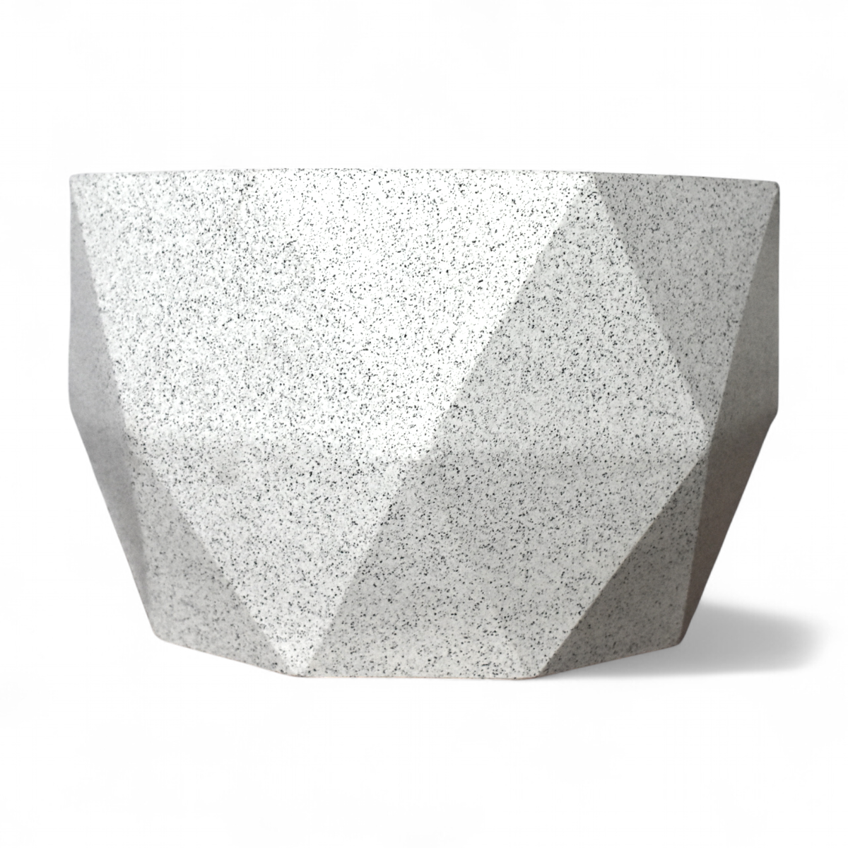 Maceta Octagonal Blanco Granito Polietileno 30 cm AKOC30BG