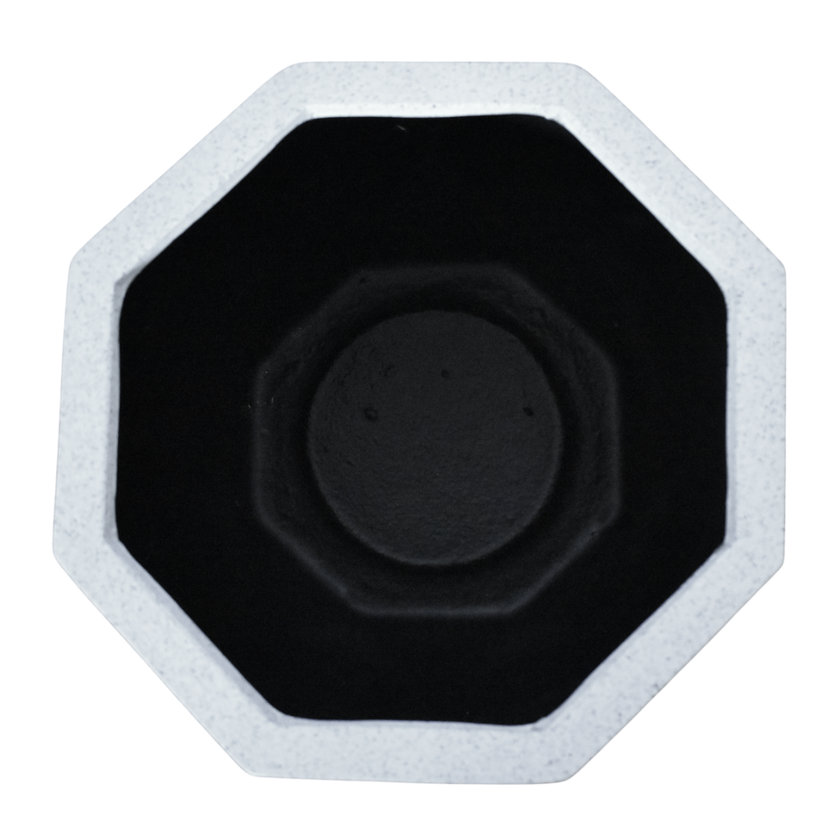Maceta Octagonal Blanco Granito Polietileno 30 cm AKOC30BG