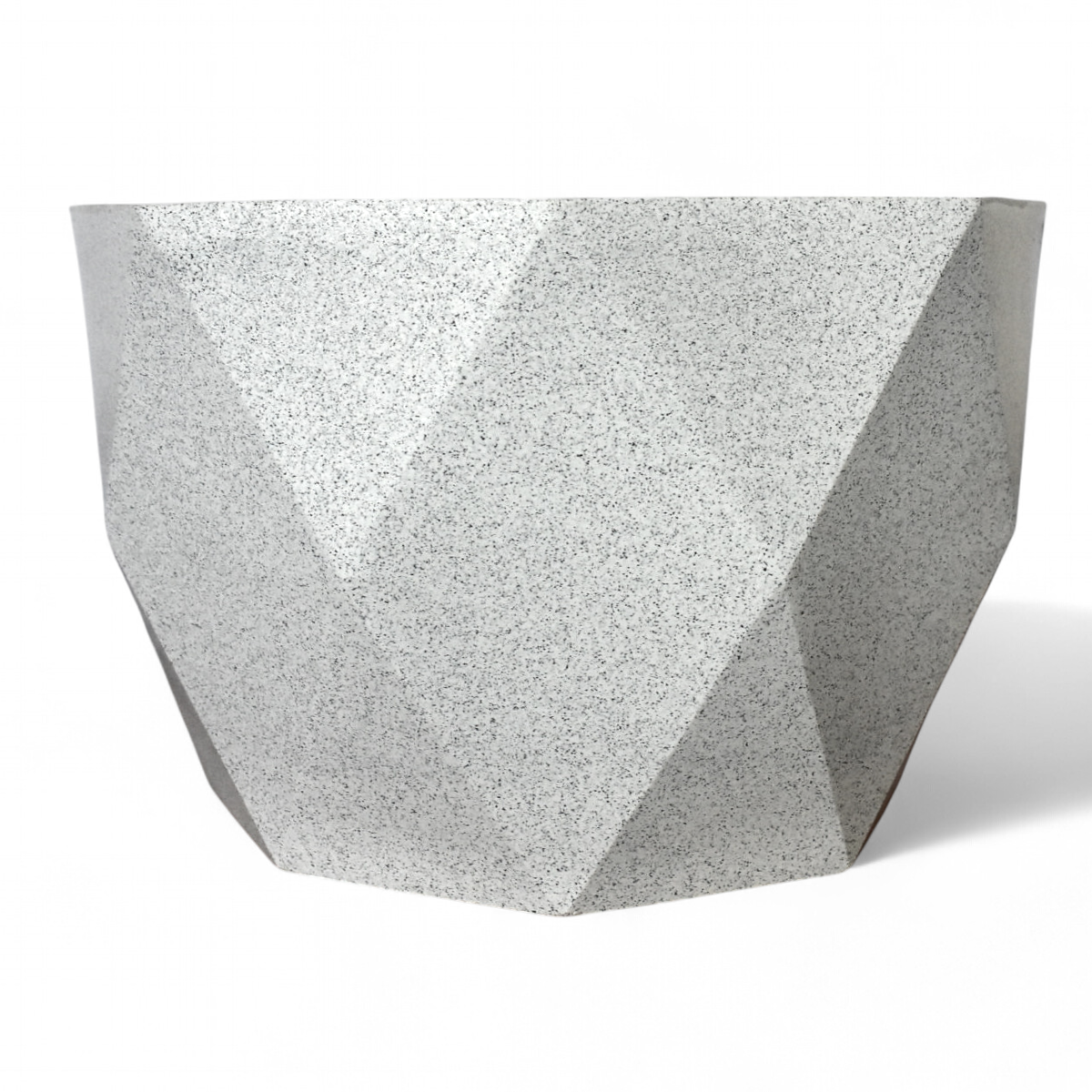 Maceta Octagonal Blanco Granito Polietileno 40 cm AKOC40BG