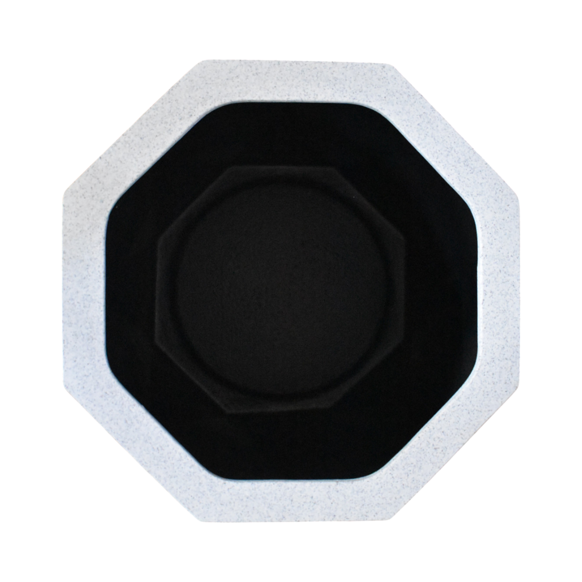 Maceta Octagonal Blanco Granito Polietileno 40 cm AKOC40BG