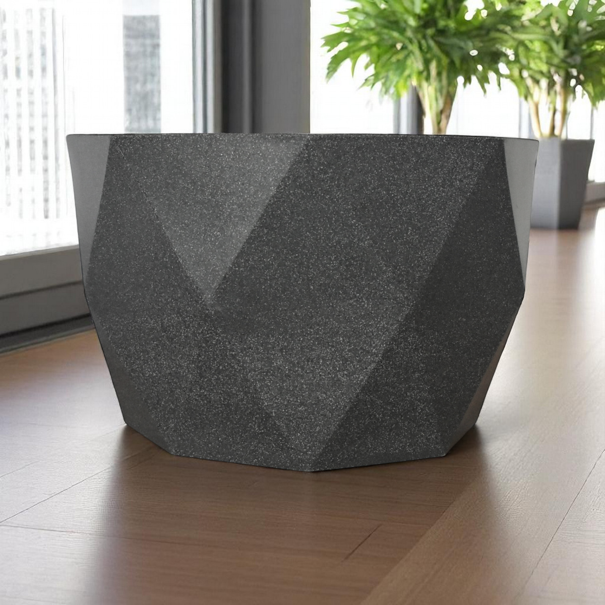 Maceta Octagonal Gris Granito Polietileno 40 cm AKOC40GG