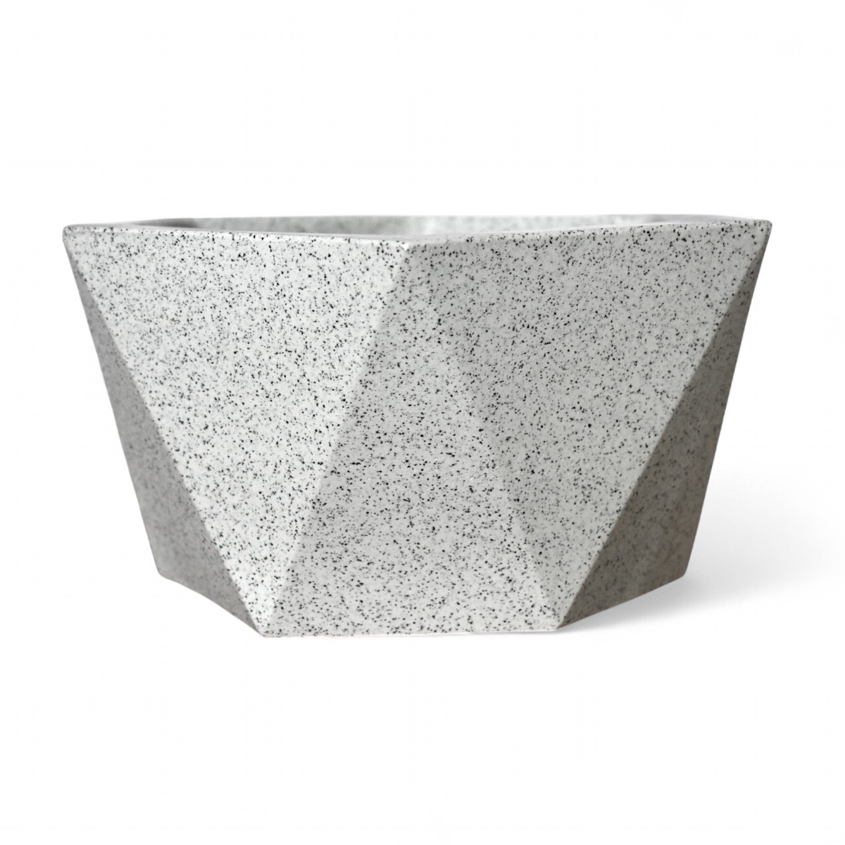 Maceta Hexagonal Blanco Granito Polietileno 20 cm AKHE20BG