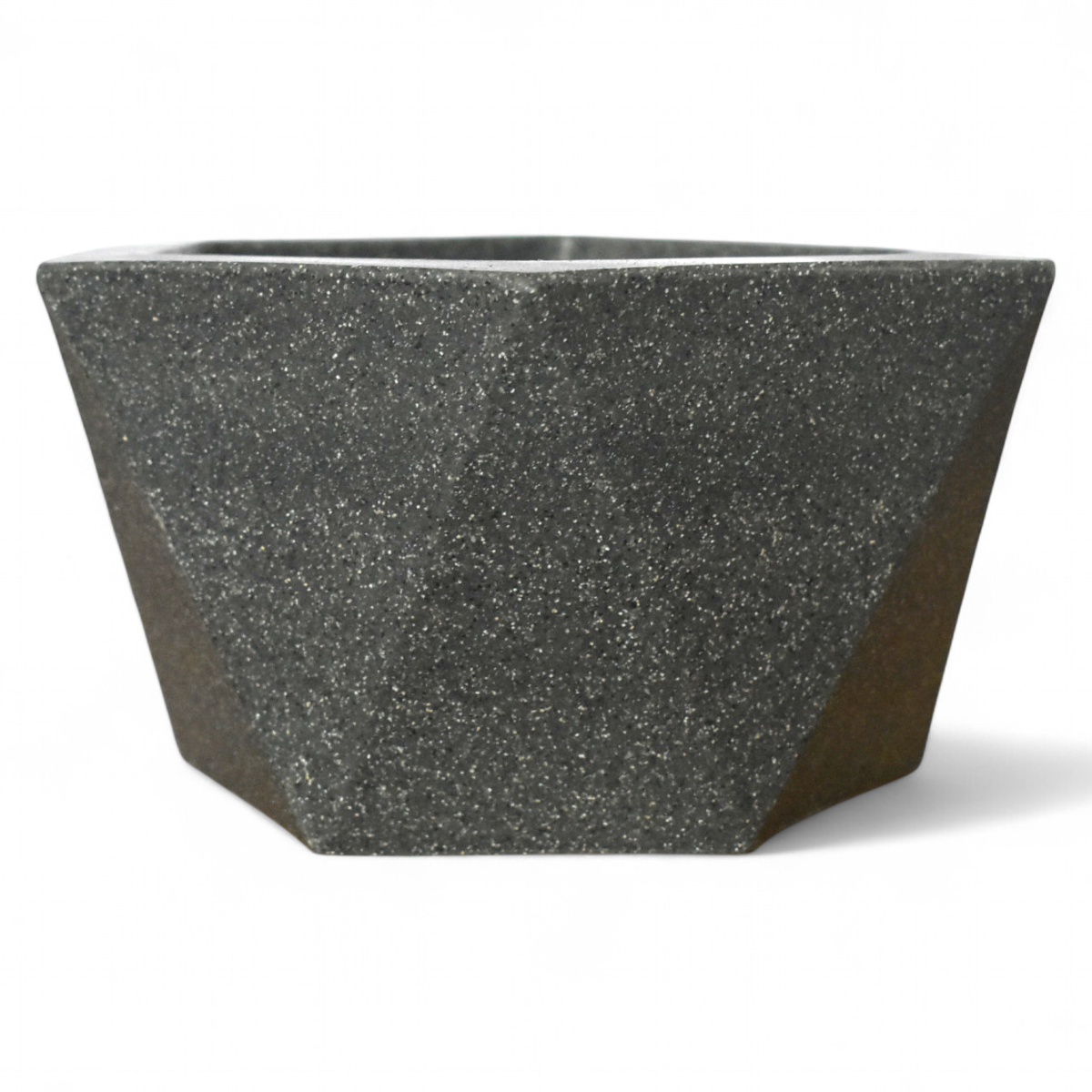 Maceta Hexagonal Gris Granito Polietileno 20 cm AKHE22GG