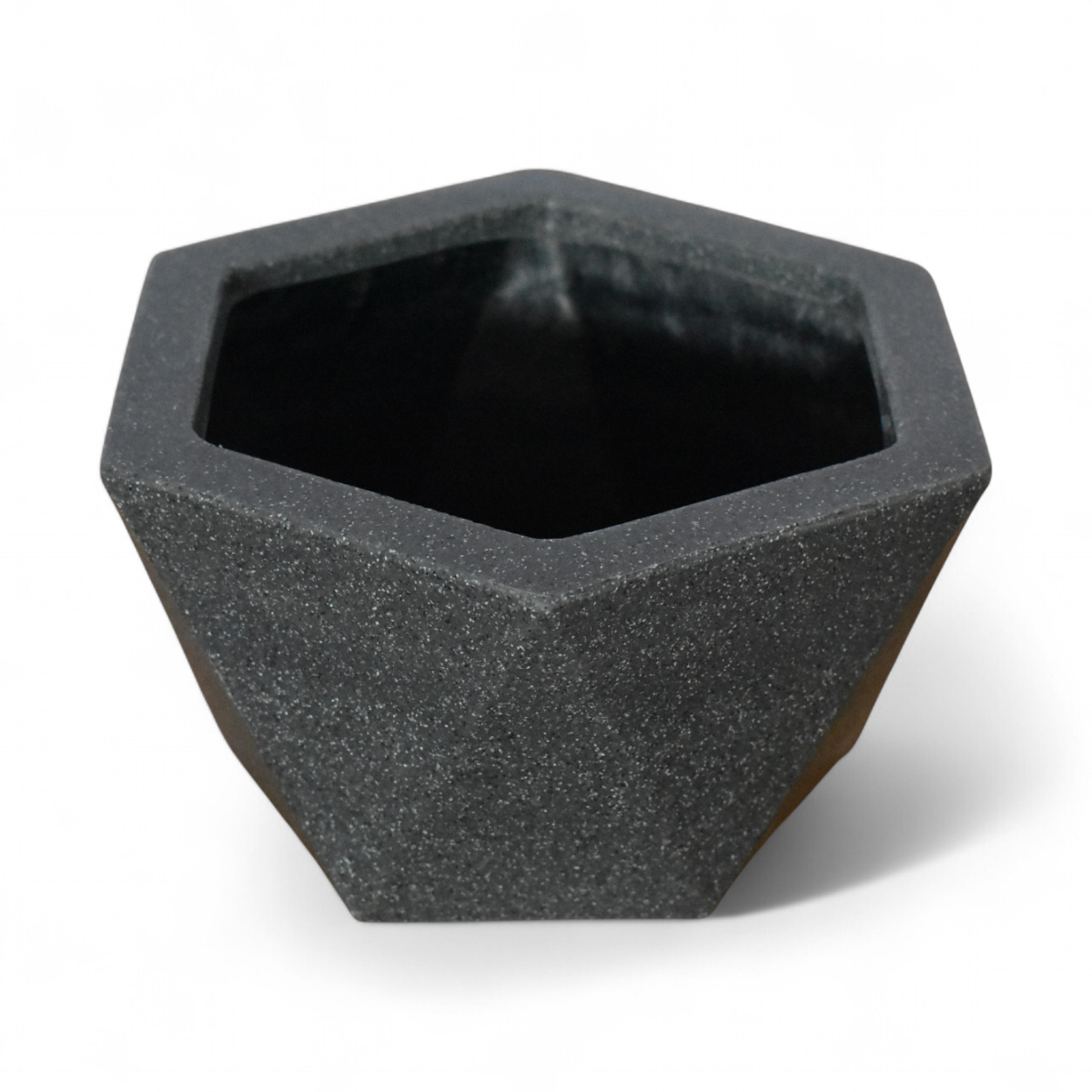 Maceta Hexagonal Gris Granito Polietileno 20 cm AKHE22GG
