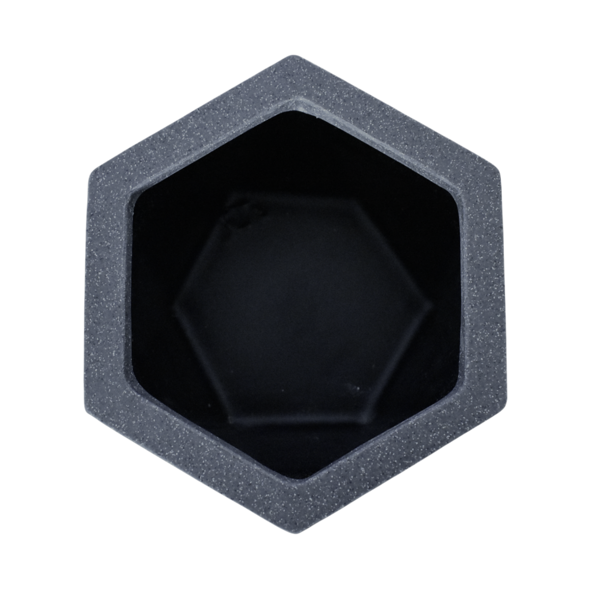 Maceta Hexagonal Gris Granito Polietileno 20 cm AKHE22GG