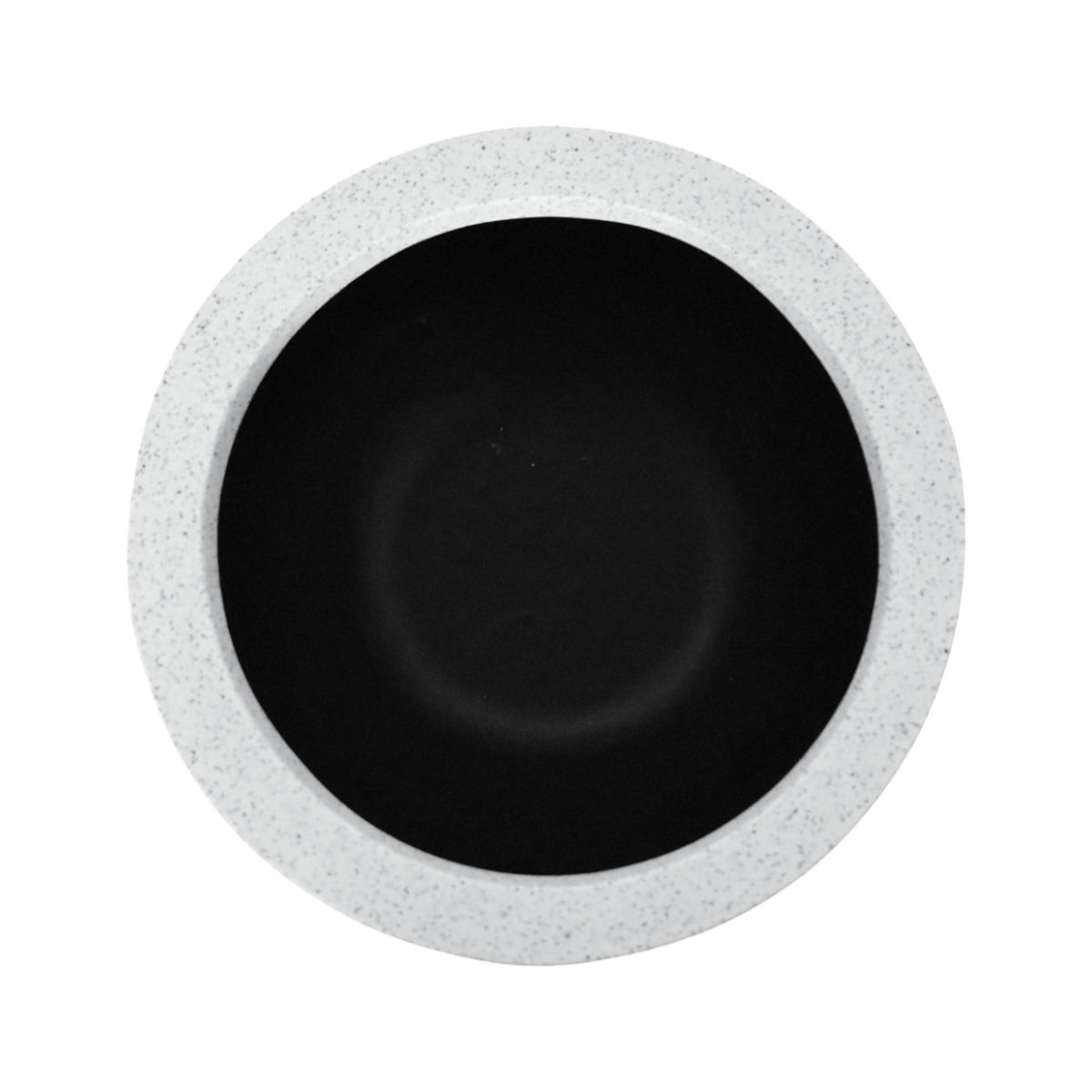 Maceta Media Naranja Blanco Granito Polietileno 20 cm AKMN20BG