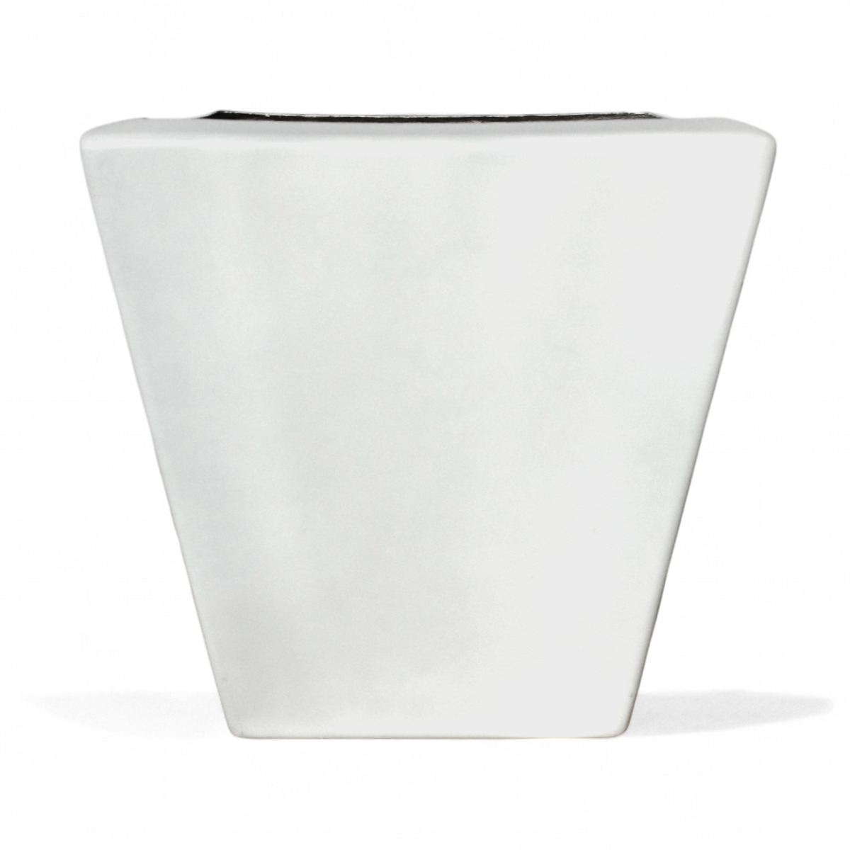 Maceta Prisma Blanca Fibra de Vidrio 40 Cm RCPR4040B