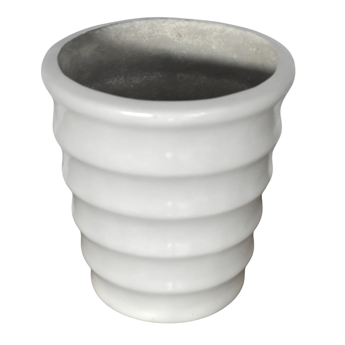 Maceta Tornillo Blanca Fibra de Vidrio 35 cm RCTO3530B