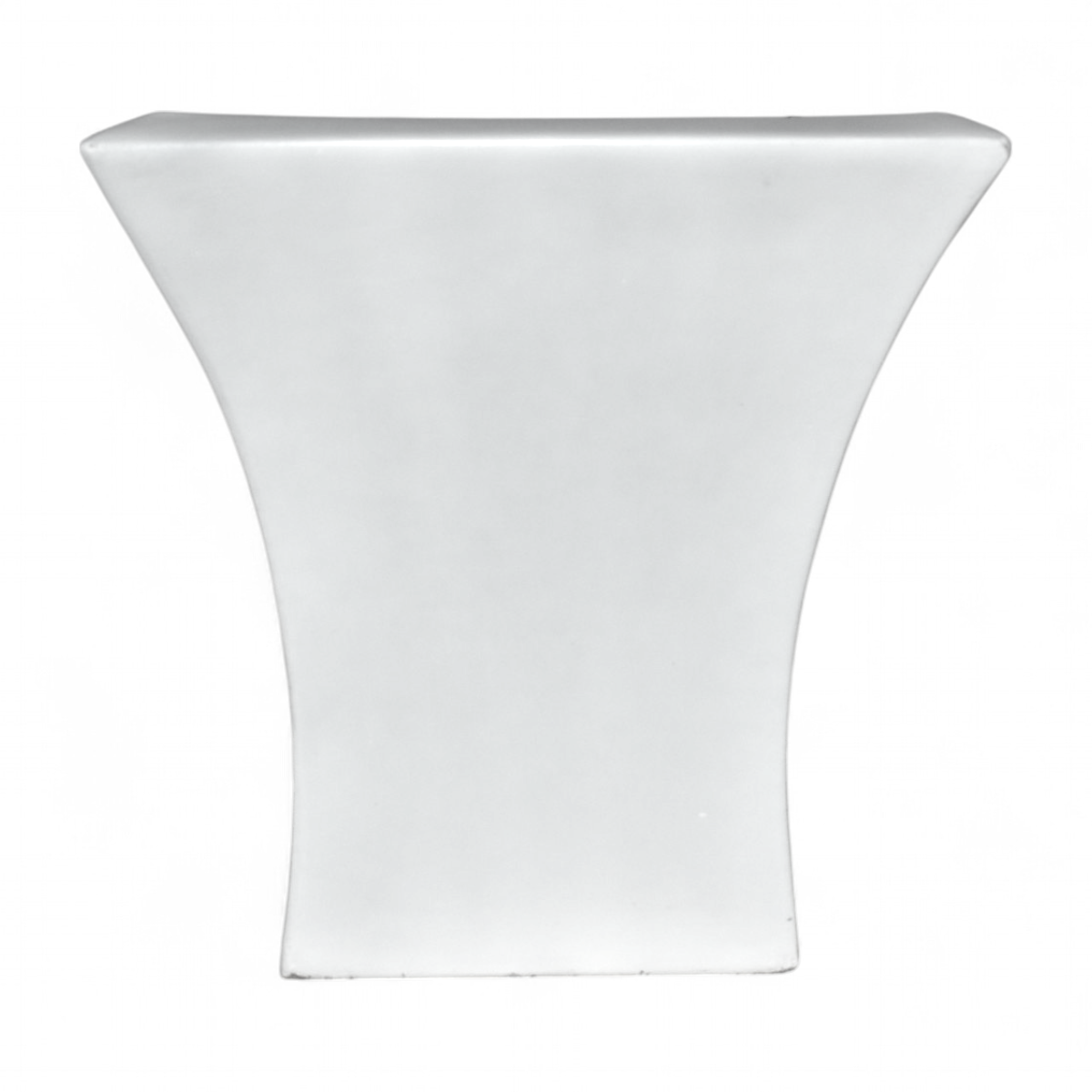 Maceta Prisma Curvo Blanco Fibra de Vidrio 40 Cm RCBR4040B