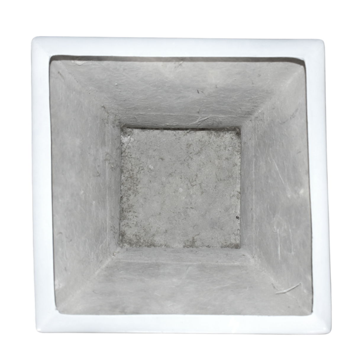 Maceta Prisma Curvo Blanco Fibra de Vidrio 40 Cm RCBR4040B