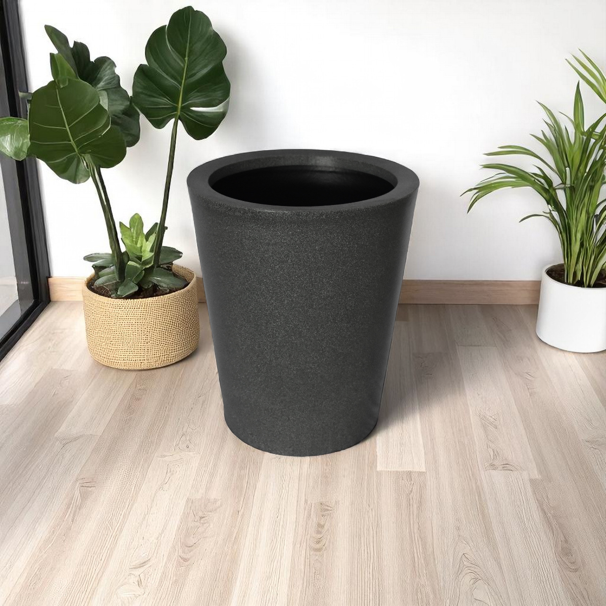 Maceta Cónica Gris Granito Polietileno 50 cm AKCN50GG