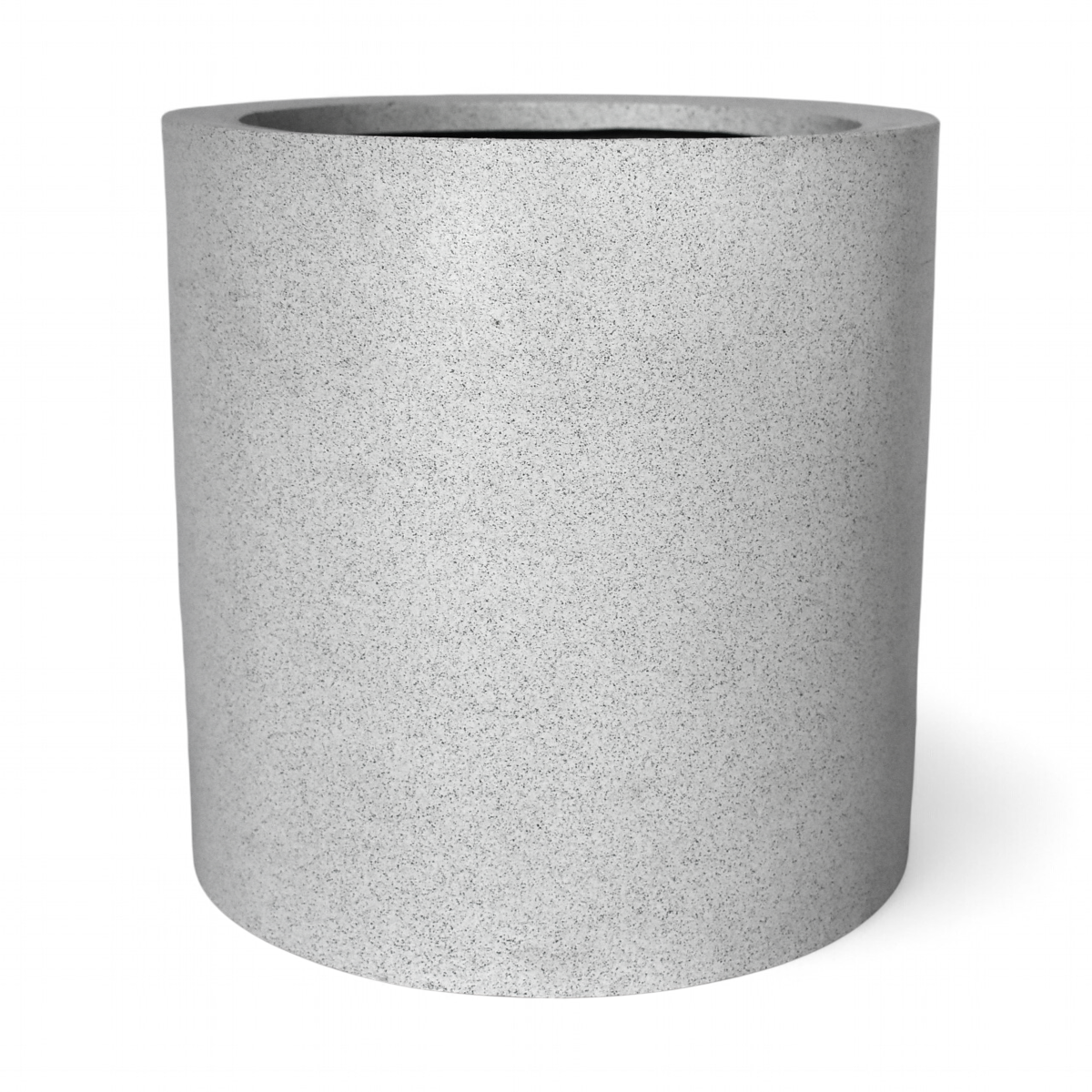 Maceta Cilindro Blanco Granito Polietileno 40 cm AKCI40BG
