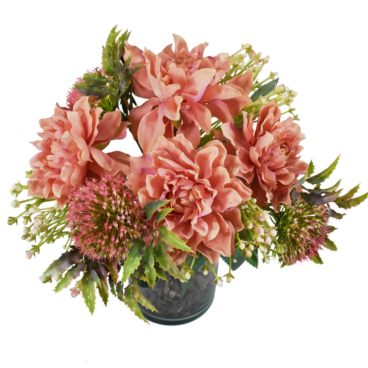 Bouquet Artificial de Dalias Salmon HY166010