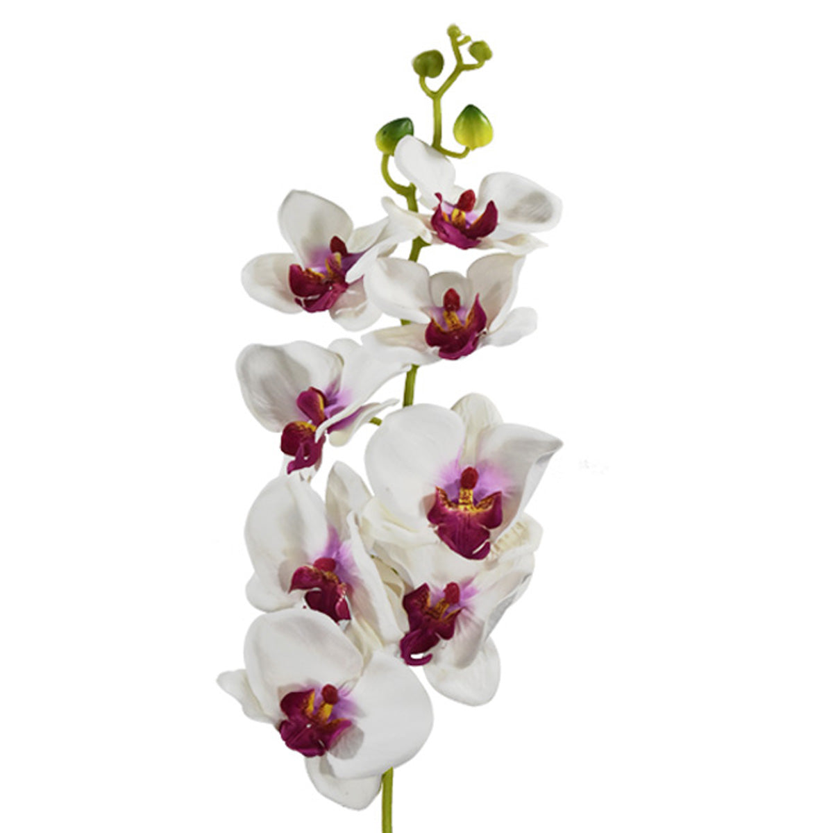 Vara de Orquídea Mariposa Artificial Blanco Morado YL2001CRLA