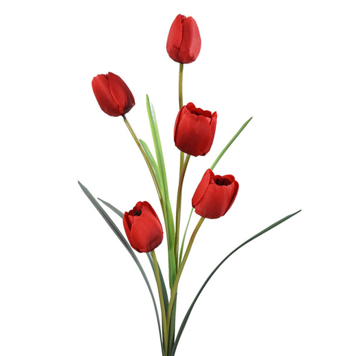 Arreglo Floral de Tulipanes Artificiales Rojos – Blumart