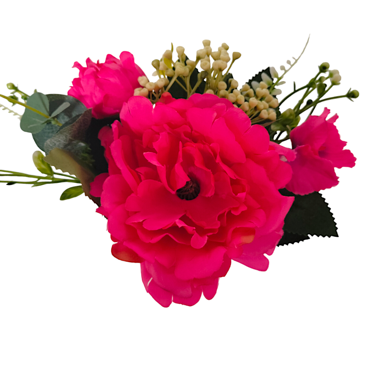 Arreglo Floral De Peonias Artificiales Fucsia