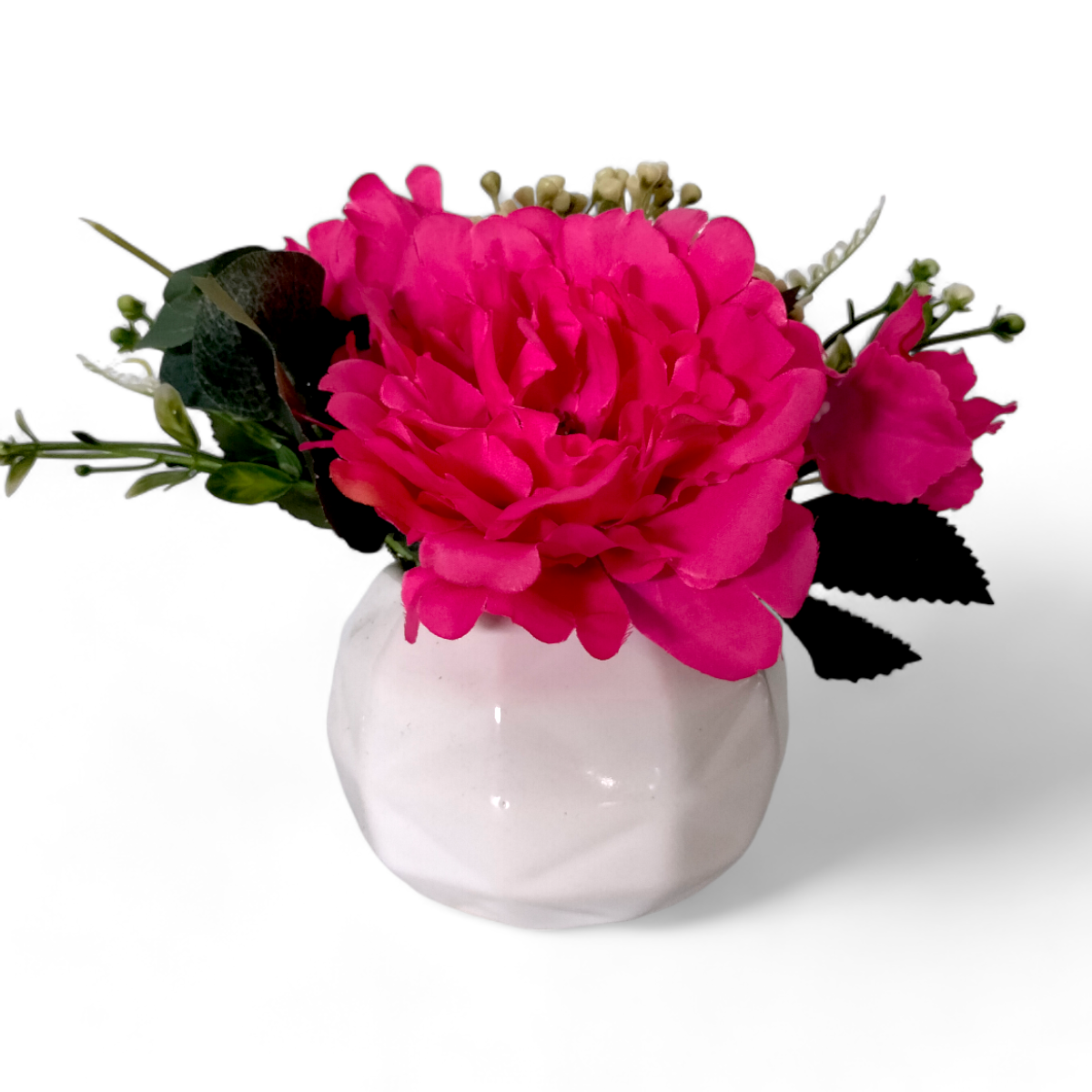 Arreglo Floral De Peonias Artificiales Fucsia