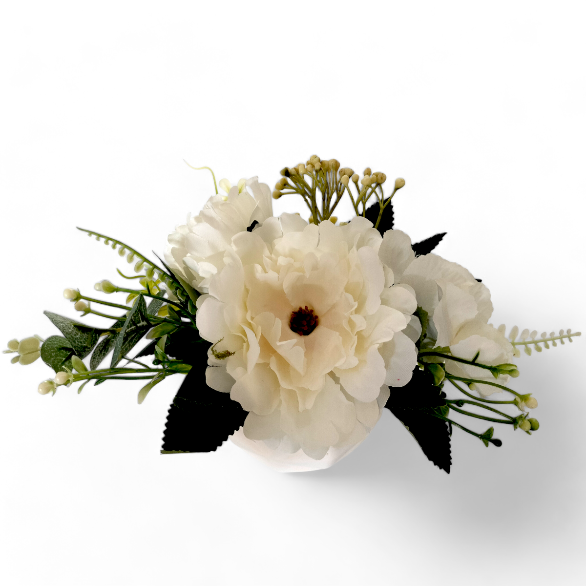 Arreglo Floral De Peonias Artificiales Crema