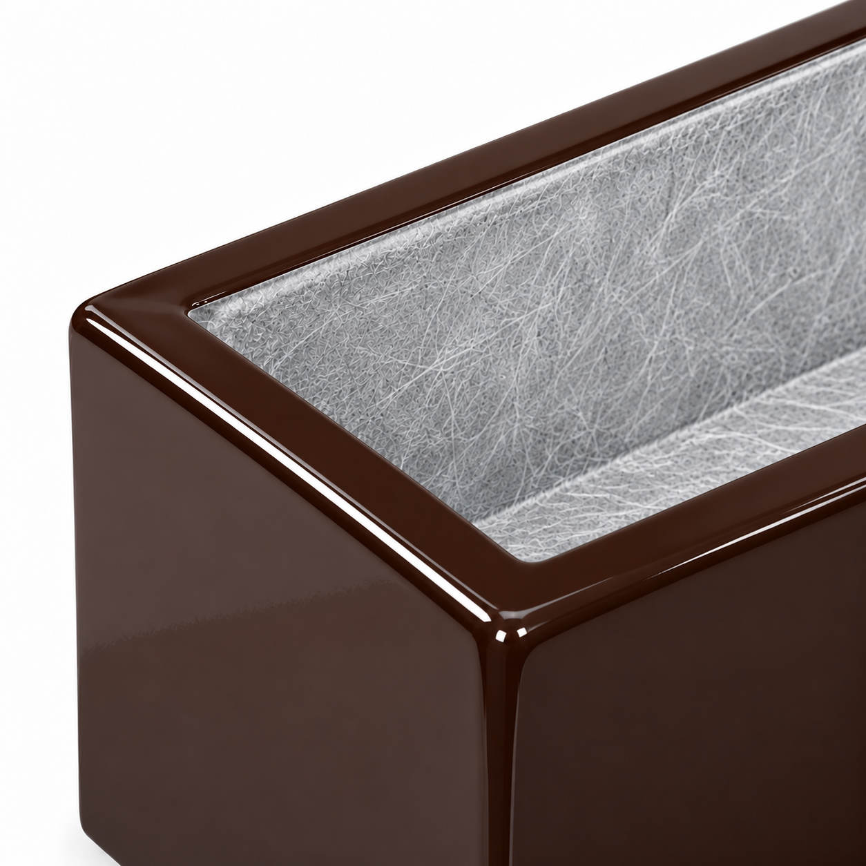 Jardinera Fibra de Vidrio 80 cm * 25 cm Chocolate