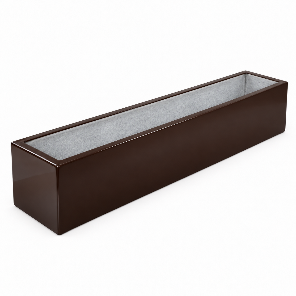 Jardinera Fibra de Vidrio 100 cm * 20 cm Chocolate
