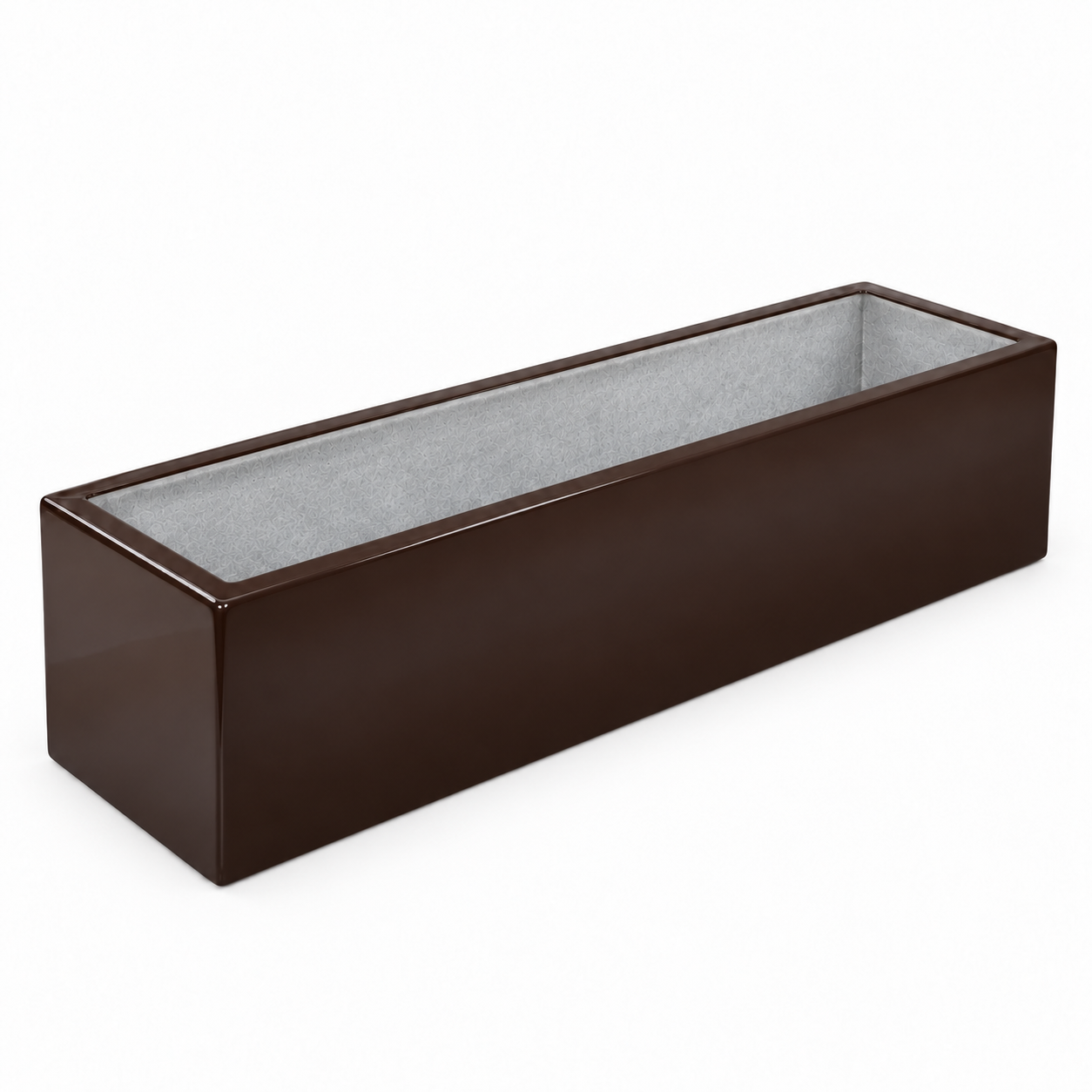Jardinera Fibra de Vidrio 80 cm * 25 cm Chocolate