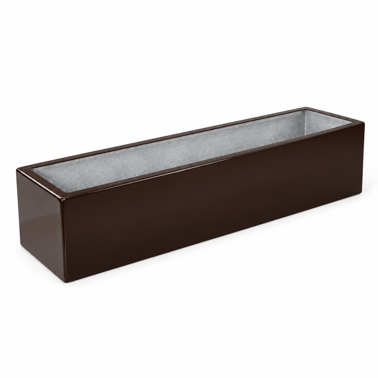 Jardinera Fibra de Vidrio 100 cm * 25 cm Chocolate