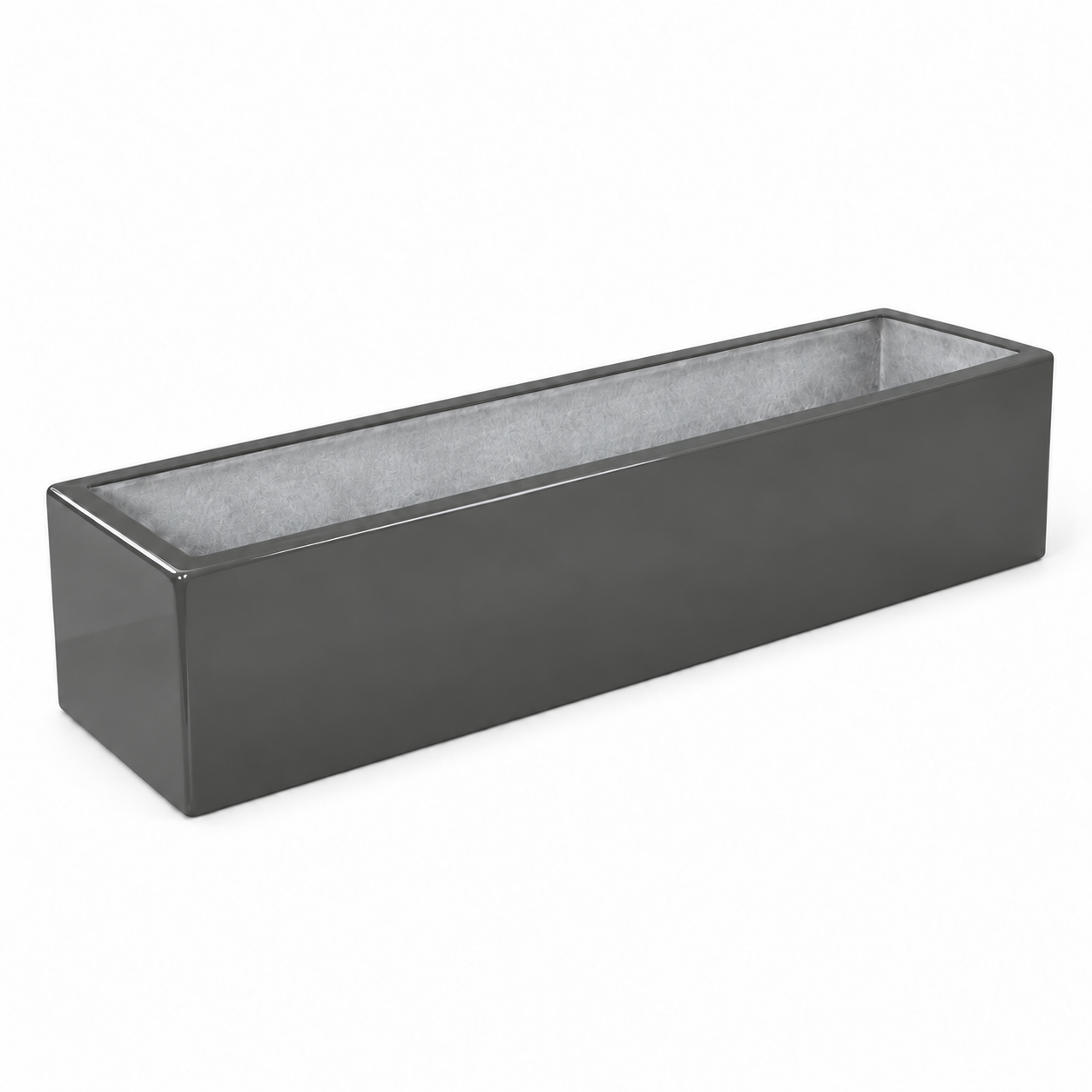 Jardinera Fibra de Vidrio 100 cm * 25 cm Gris