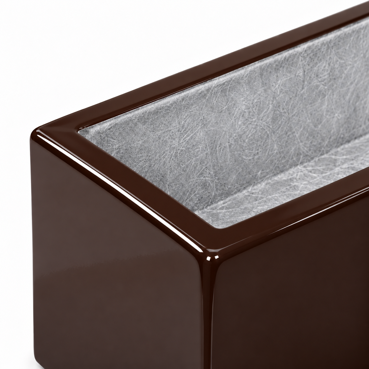 Jardinera Fibra de Vidrio 100 cm * 20 cm Chocolate