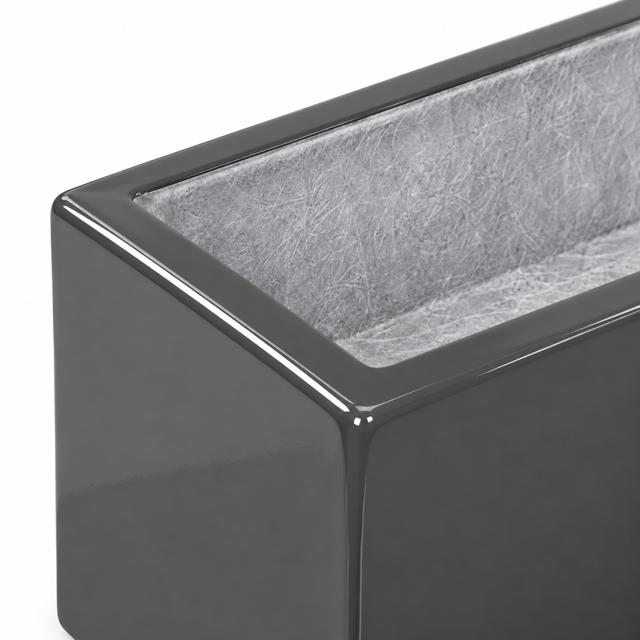 Jardinera Fibra de Vidrio 100 cm * 30 cm Gris
